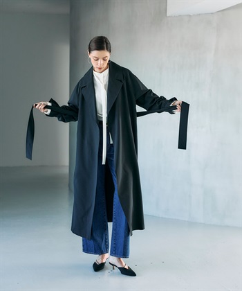 ベルテッドロングコート【CLEAN MOTION】 N.O.R.C｜クロスプラス公式