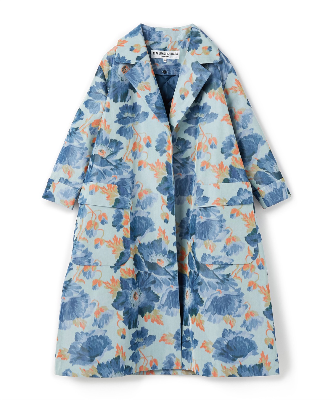 TIME SALE】フラワー柄ロングコート 49AV JUNKO SHIMADA｜クロスプラス