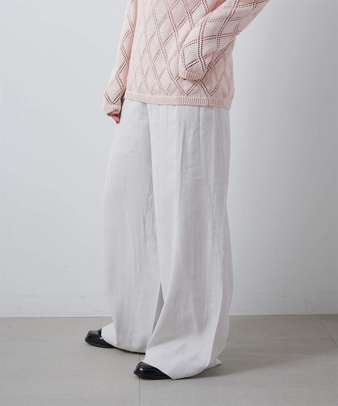 TIME SALE】NALYAワイドタックパンツ 49AV JUNKO SHIMADA｜クロス