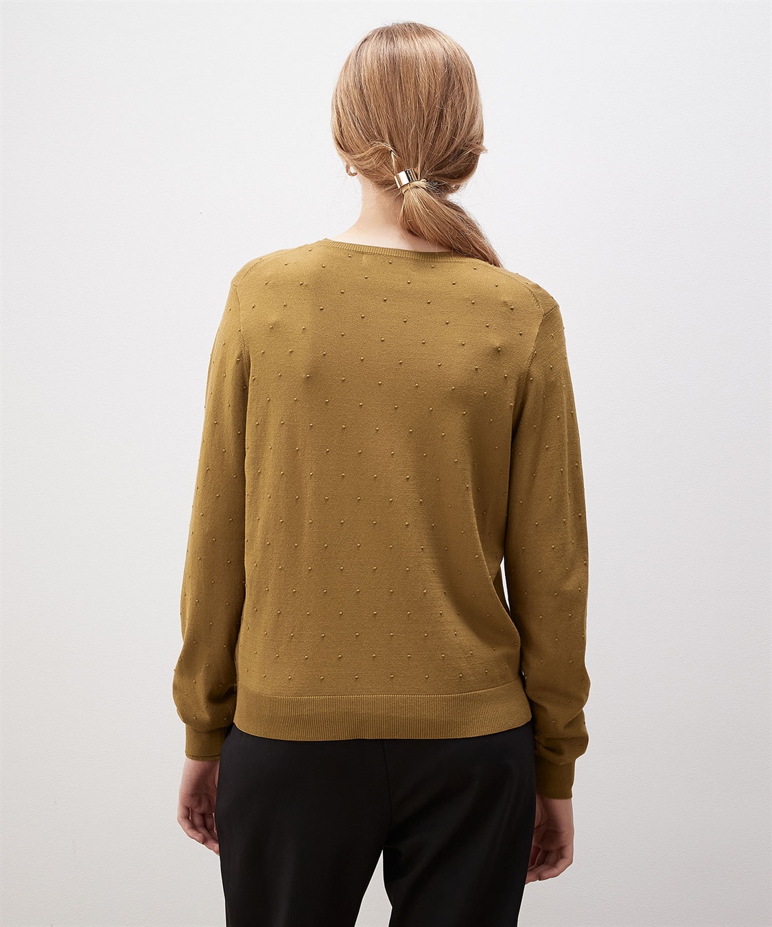 ドットジャガードカーディガン LE SOUK HOLIDAY｜クロスプラス公式通販