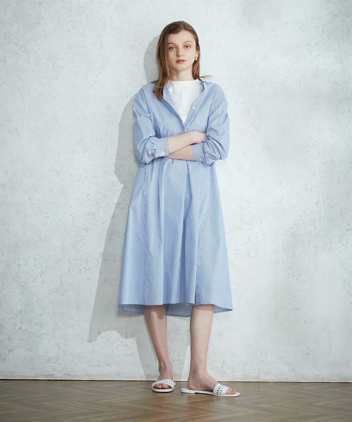 ストライプシャツワンピース LE SOUK HOLIDAY｜クロスプラス公式通販サイト