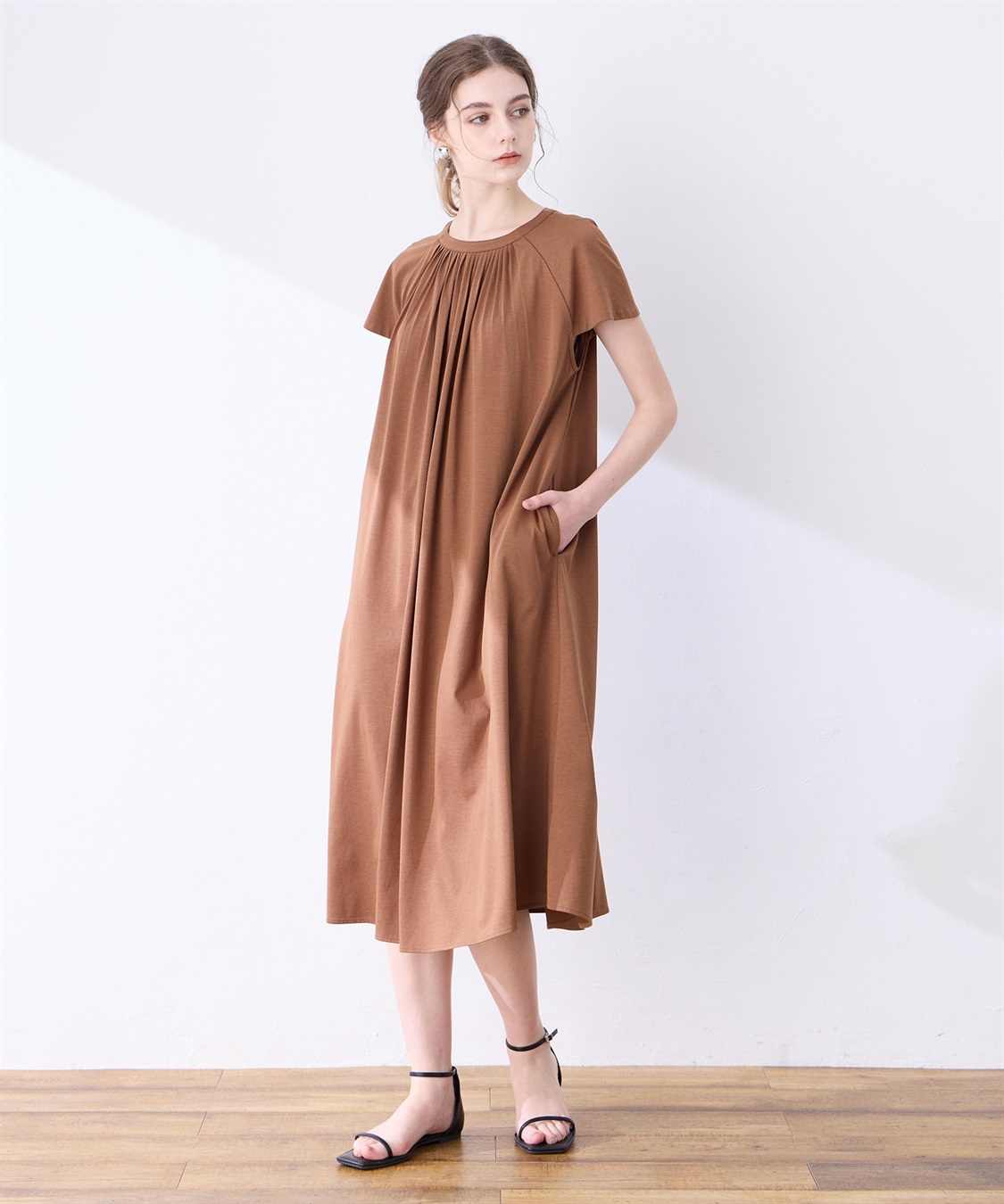 接触冷感】ピンタックワンピース LE SOUK HOLIDAY｜クロスプラス公式