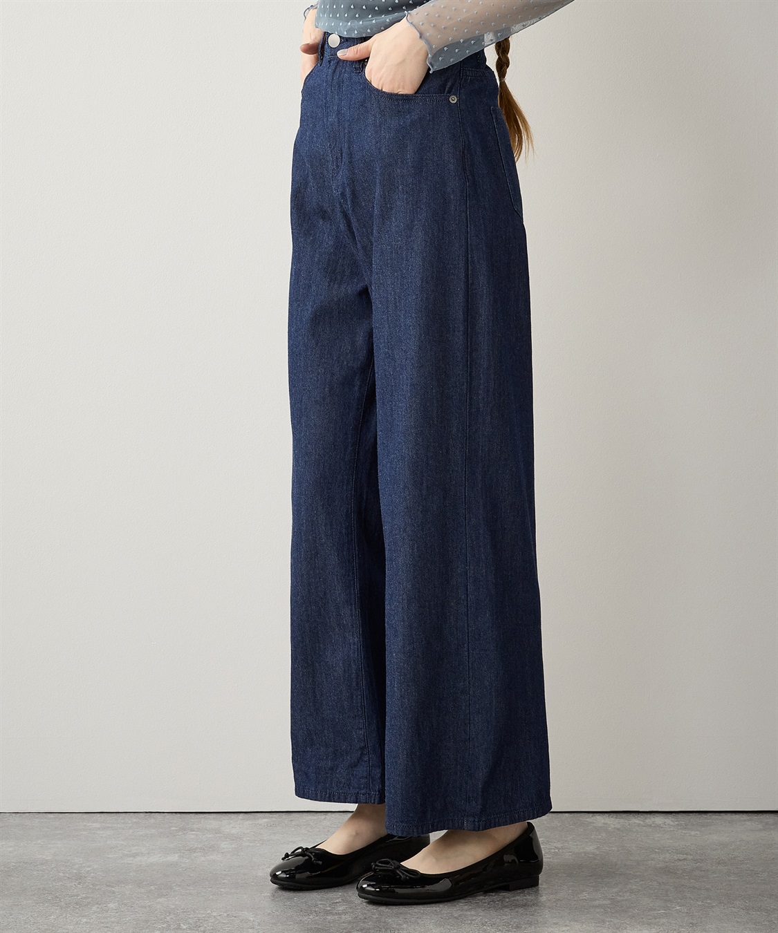 BLUE TRICK 新品未使用 ダークデニム ワイドパンツ BLUE TRICK 新品未