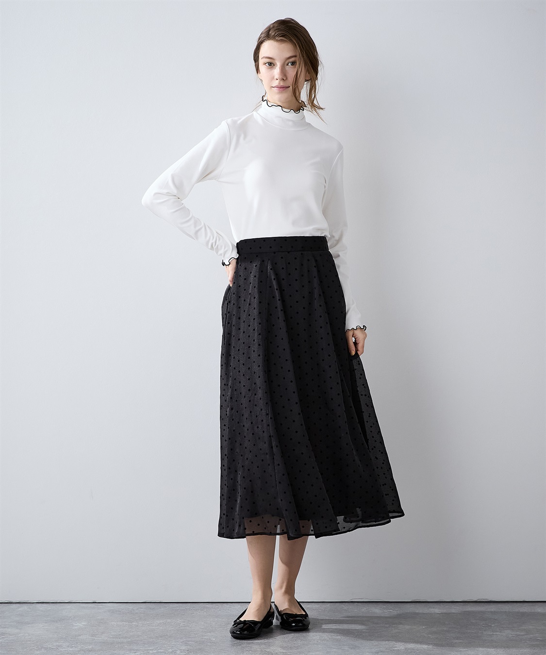ドットフロッキースカート LE SOUK HOLIDAY｜クロスプラス公式通販サイト