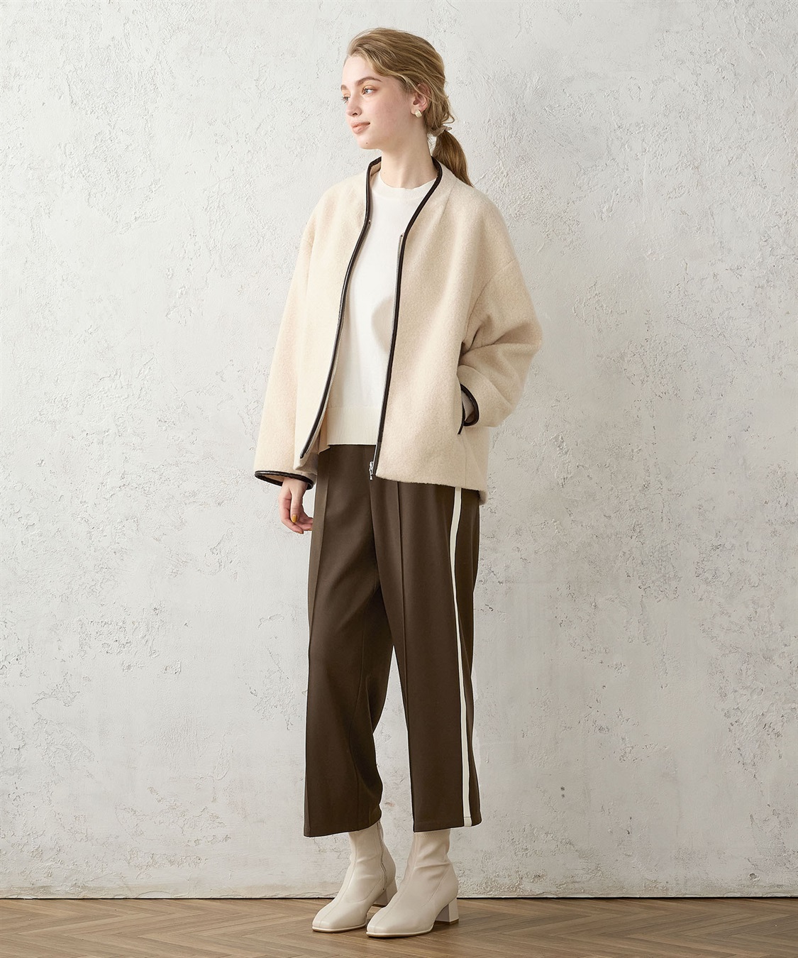 ブークレZIPブルゾン LE SOUK HOLIDAY｜クロスプラス公式通販サイト