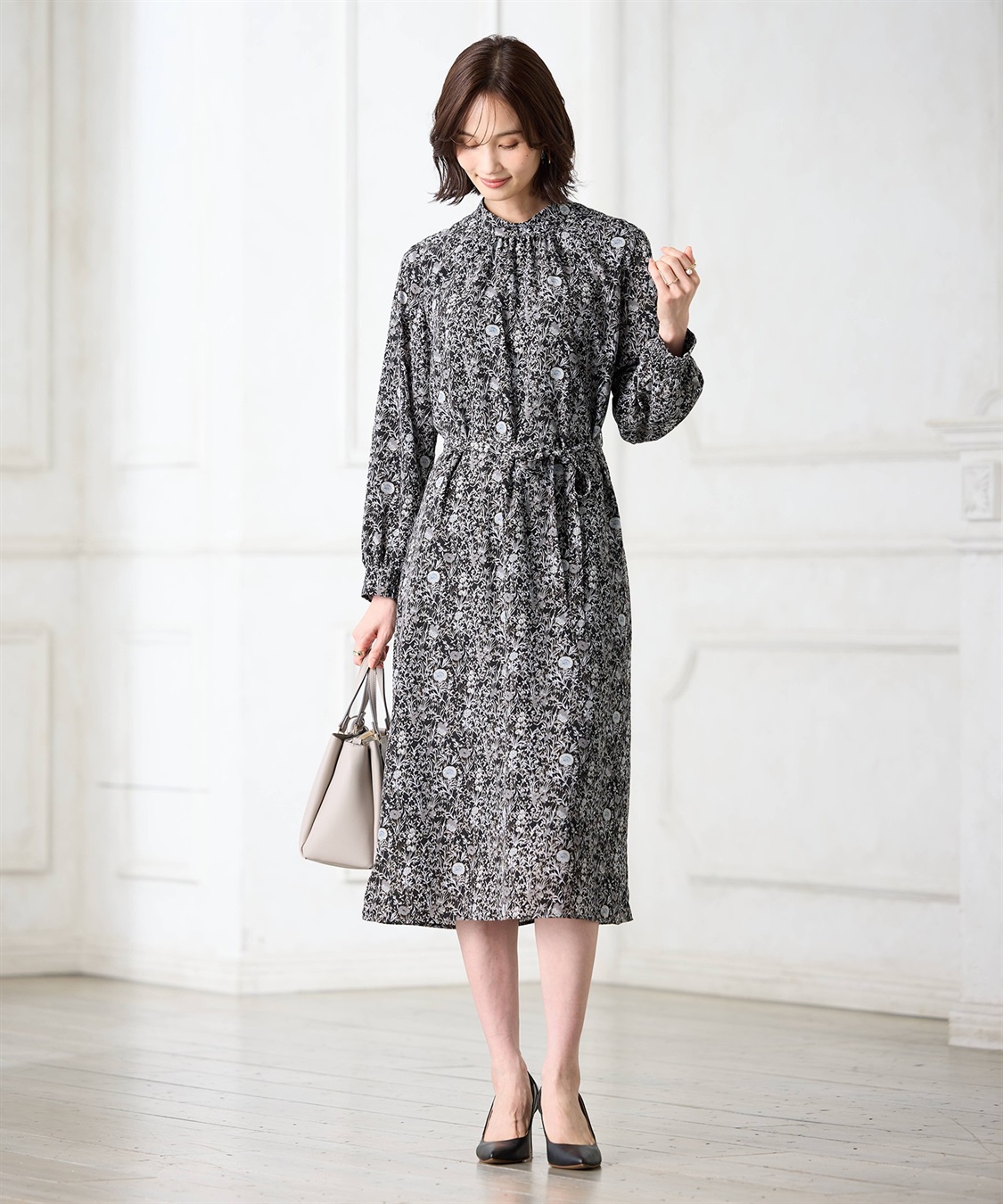 リバティプリントワンピース【ファーストライン】 A/C DESIGN BY ALPHA