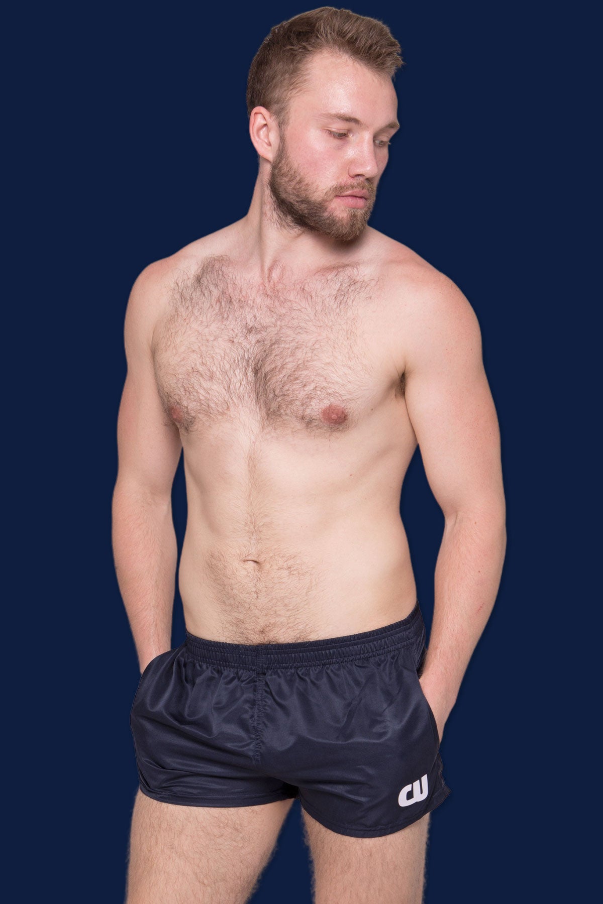 90s style men's short, shorts in navy – Curbwear