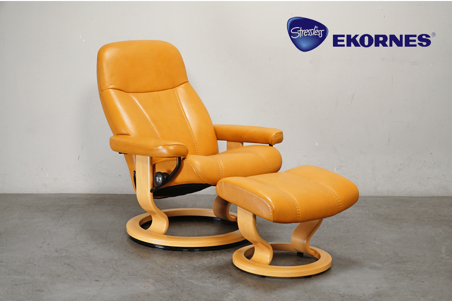 エコーネス コンサル ストレスレスチェア リクライニングソファ 回転