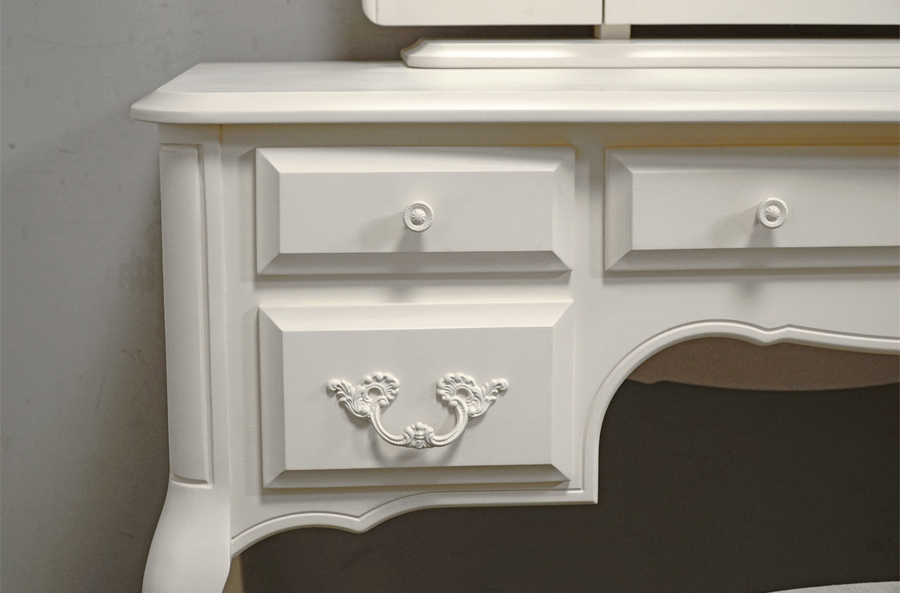 安納】ドレッサー 鏡のみ 猫脚 お姫様 ローラアシュレイ 安納