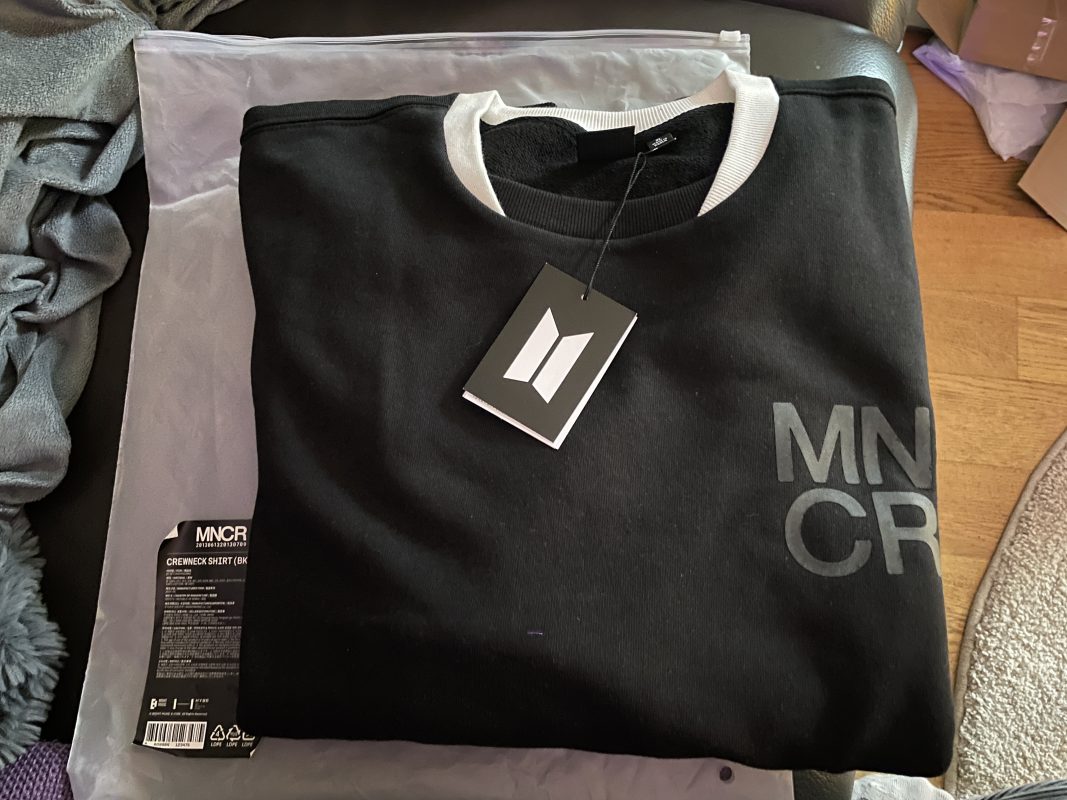 BTS MONOCHROME Crewneck Shirt (Black) - A-KPOP