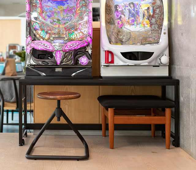 其の26】中古テーブルを加工したパチスロ実機を置く台（2台用シンプル