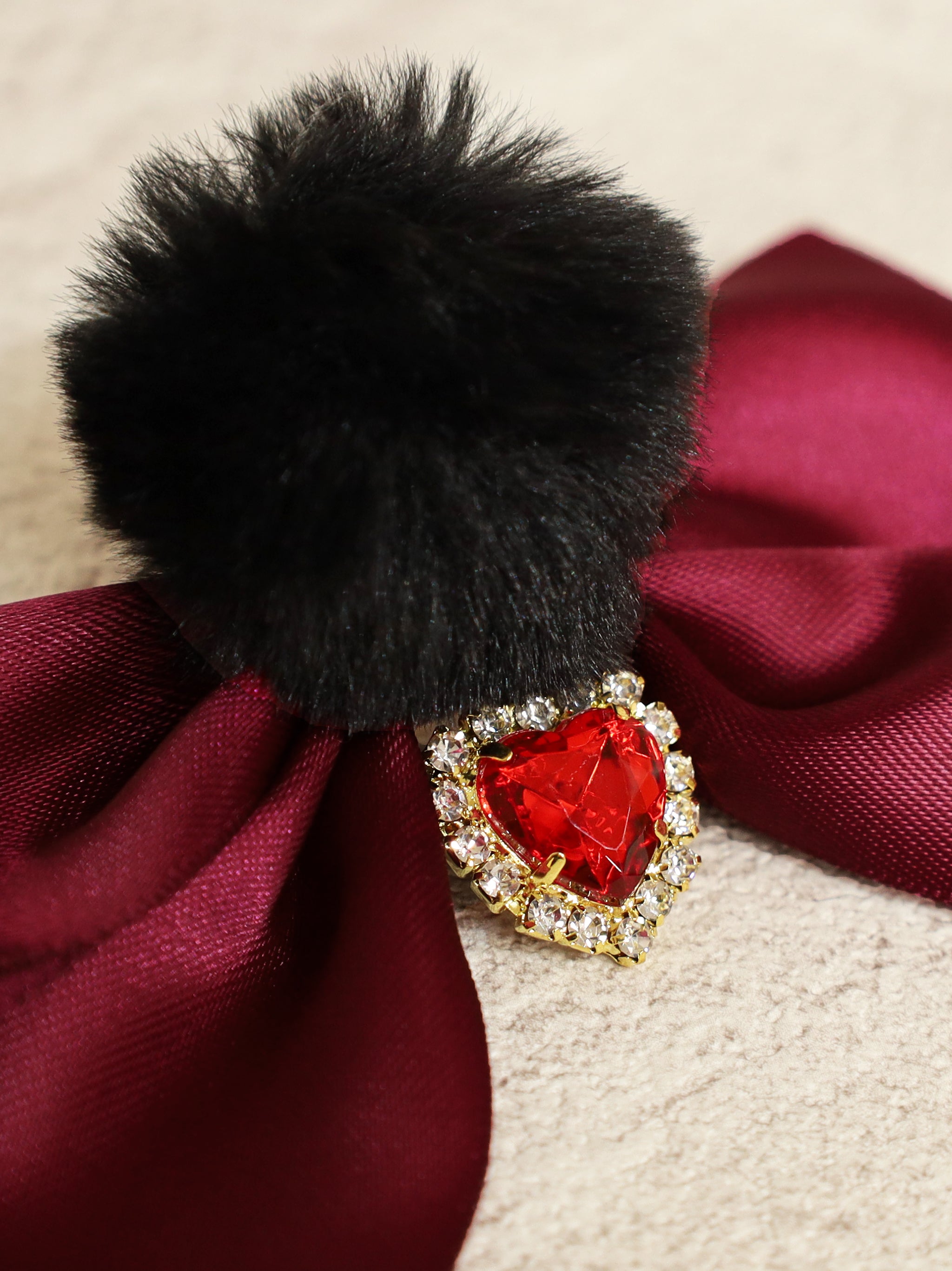 アウトレットセール対象】ファーポン付レースアップフェルトベレー