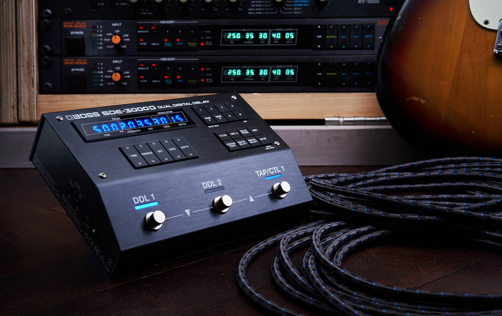 Boss SDE-3000 Dual Delay und SDE-3000 EVH, Gitarren-Effektpedale