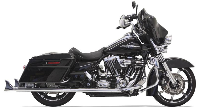 フィッシュテールスリップオンマフラー クローム - Bassani Xhaust