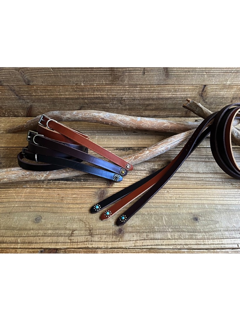 Ant / HTC Belt #25th 1Point End Flower Turquoise 0.75