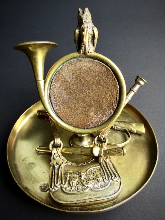 アンティークのヴィエナブロンズ「鳥類誘致園」