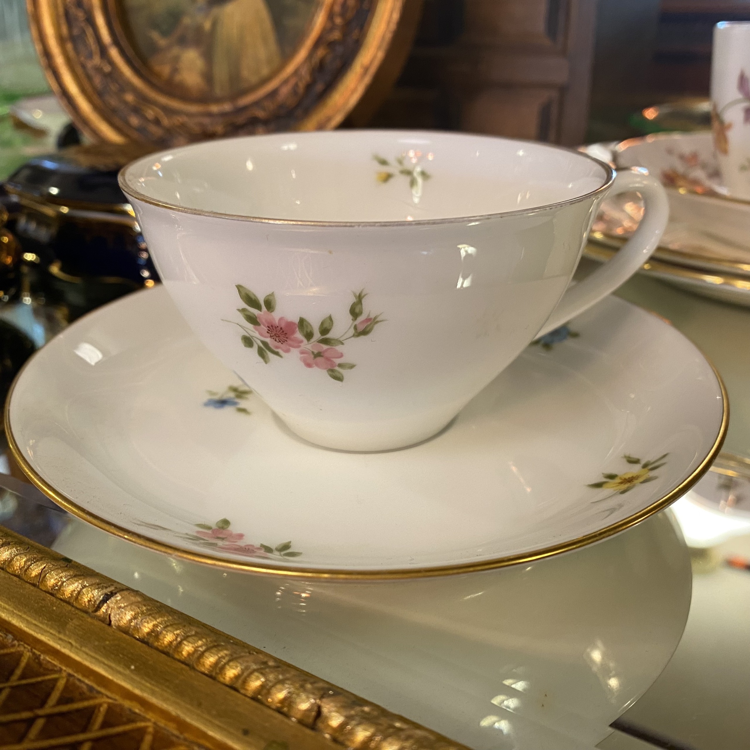 大倉陶園 三色小花 コーヒーカップソーサー | Antique Nanae