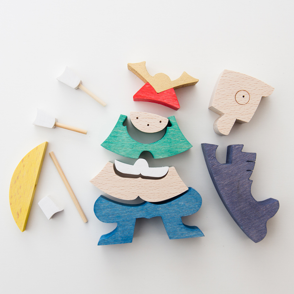 楕円鯉武者【小黒三郎の五月人形】【KK223】 | ANDCHILD