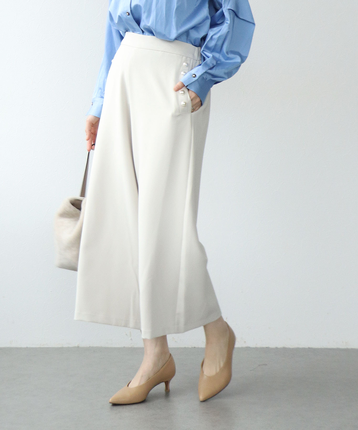 パール付きガウチョパンツ | AND ON JIONE STORE（アンドオン）ジオン