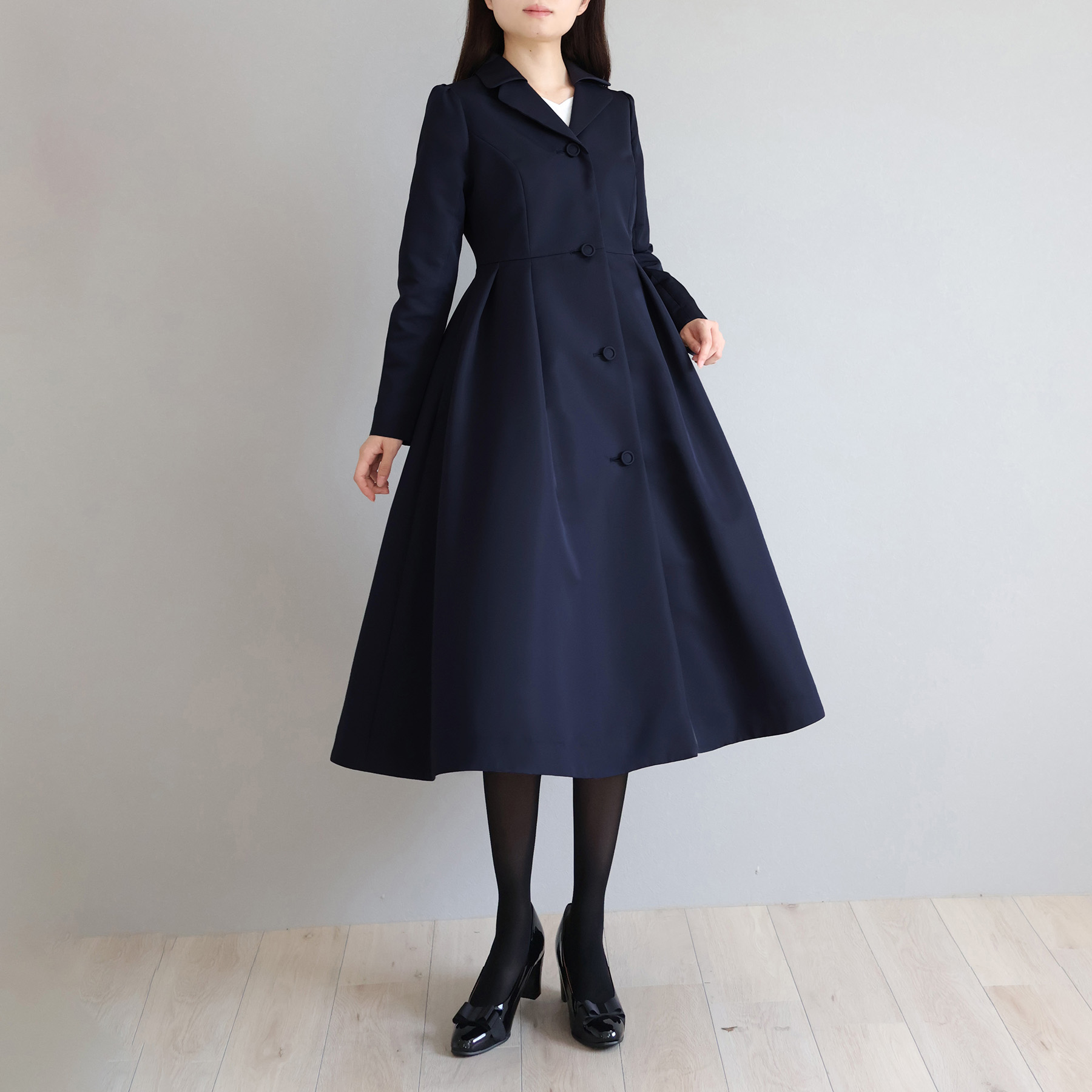 グログランタフタ エレガント チェスターコート【JM1254BD】 商品詳細