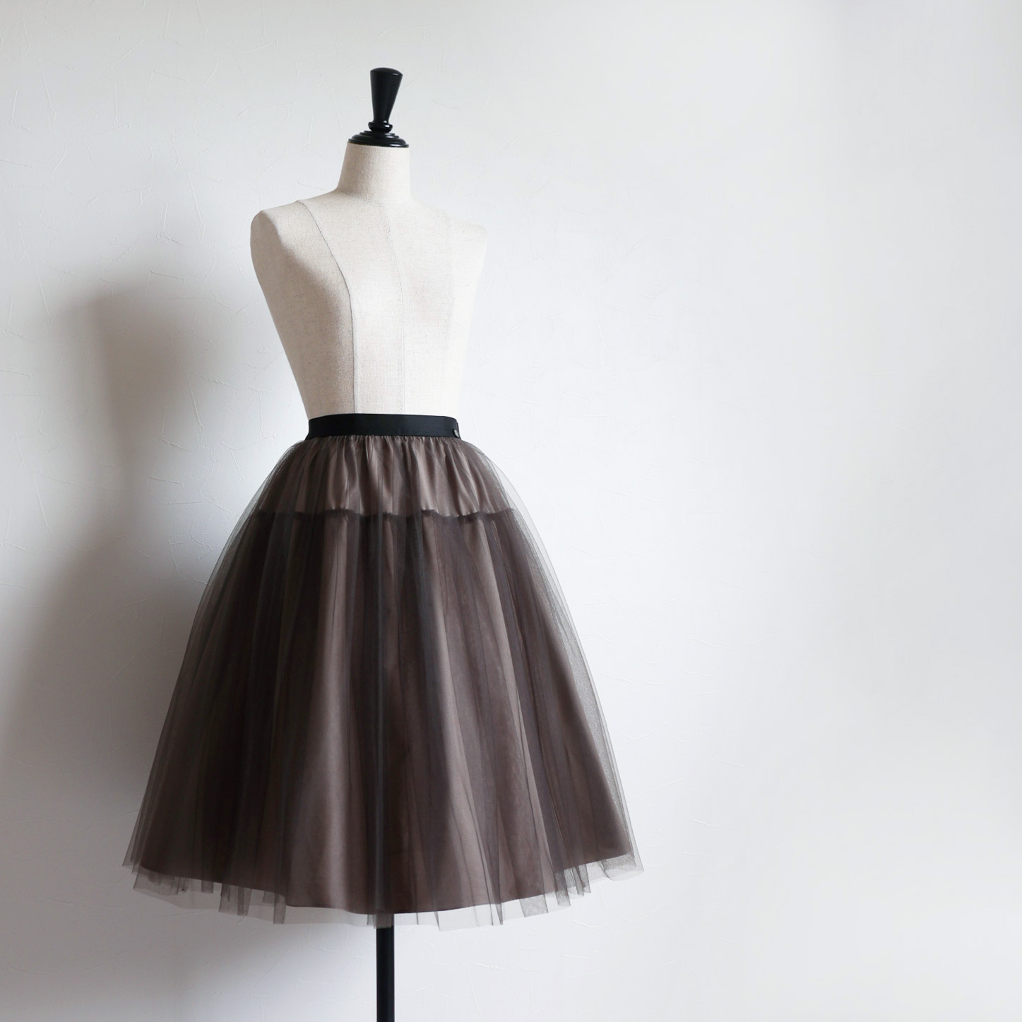 ミディ丈】ギャザー切り替えチュールスカート【JM2354BE】 商品詳細