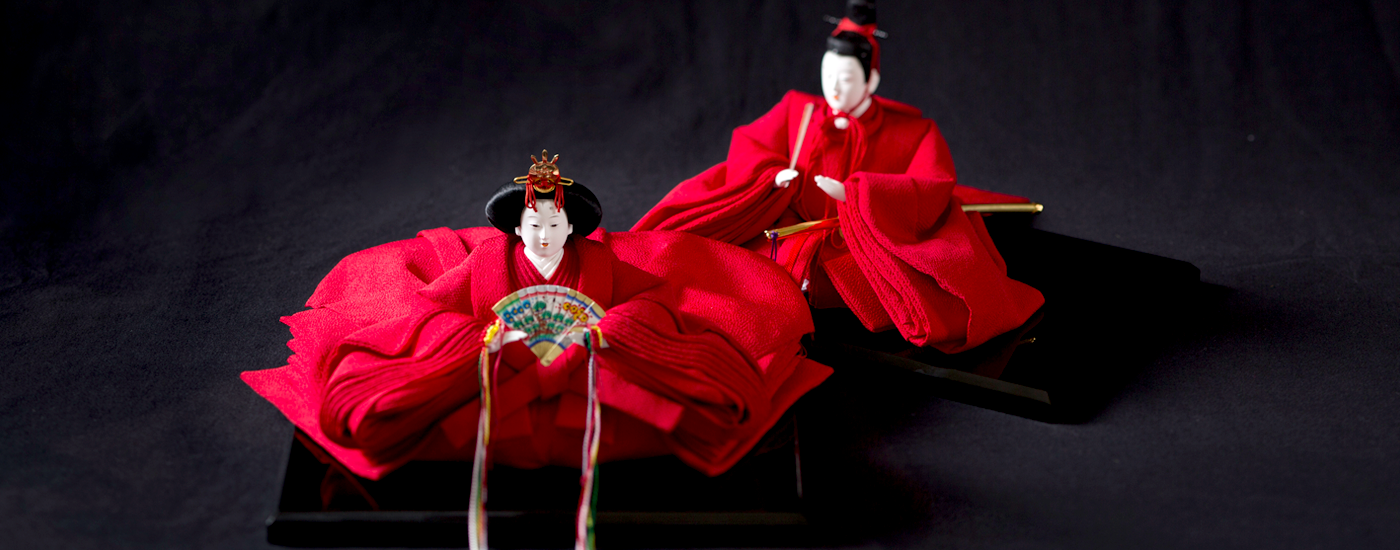 日本初の還暦雛・還暦市松・赤とピンクのお雛様 | 雛人形・京雛・京