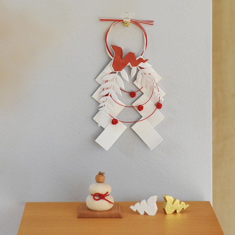 水引紙垂かざり L／めでたやモダン【送料無料】 お正月【2/19追加