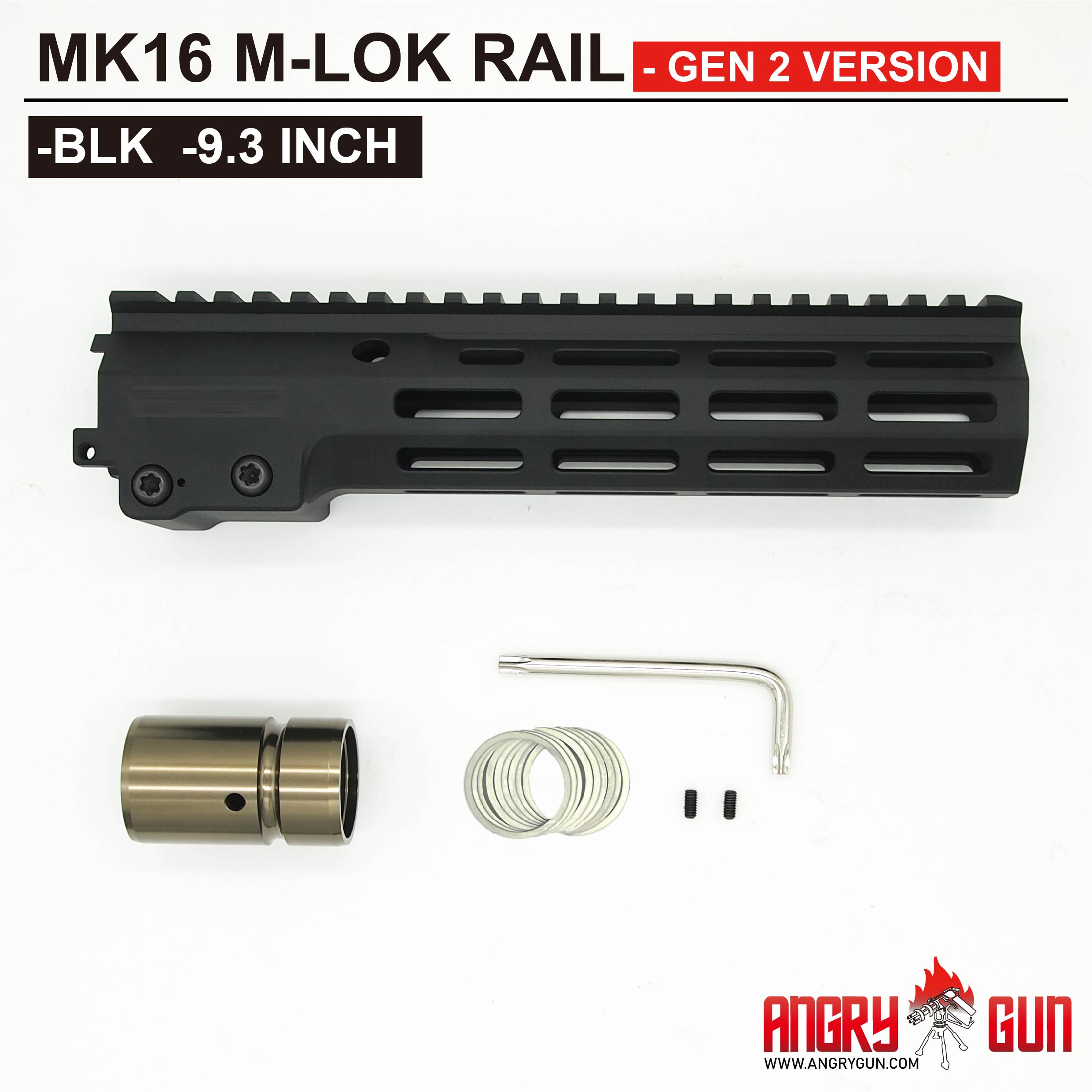 MK16 M-LOK Rail 9.3 Inch – Airsoft Version (Black)