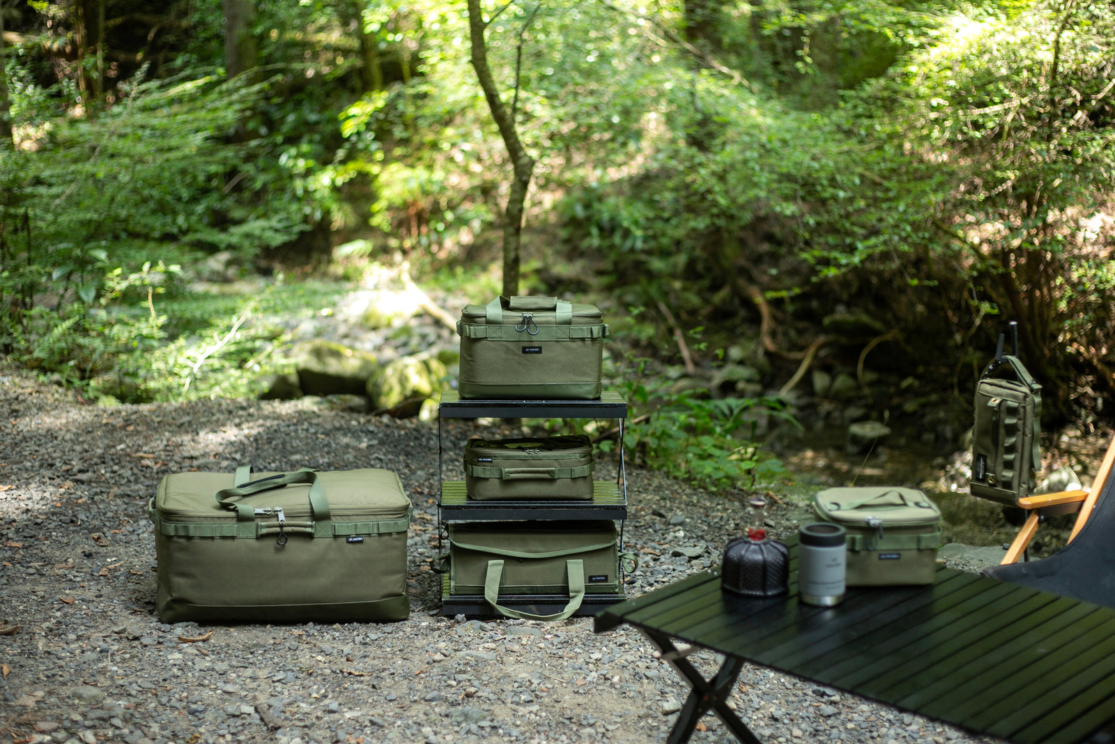 激レア】ナバホ/オルテガ柄 アウトドアチェア2脚+マルチコンテナ