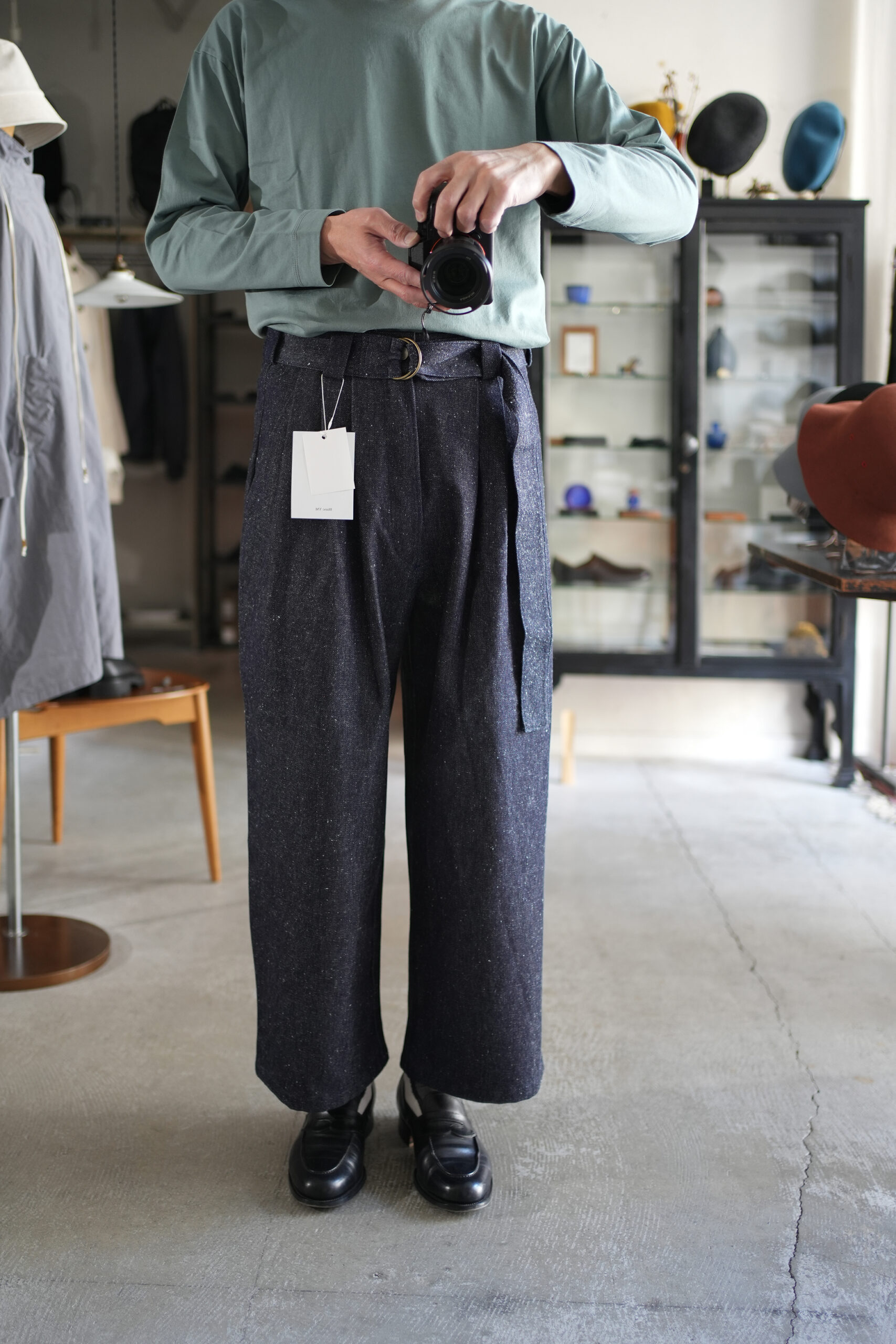 Blanc YM」Silk Denim Short Coat ＆ Wide Pants | ANOTHER LOUNGE