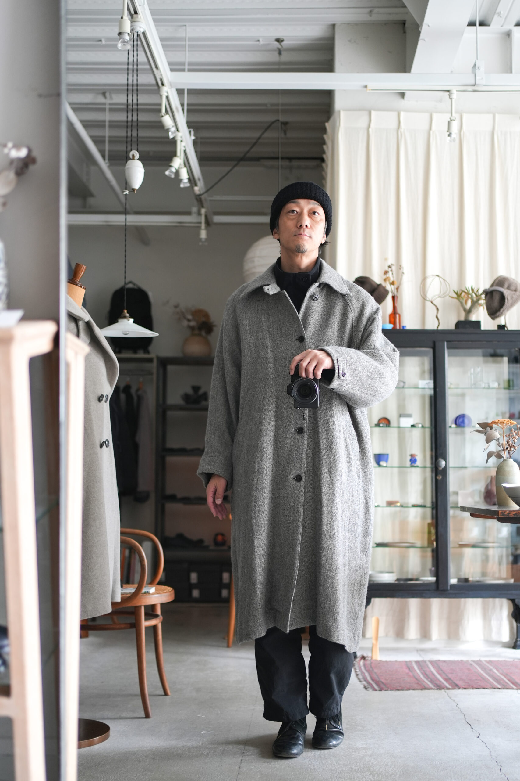 SALE 40% OFF｜「VOAAOV」WOOL LINEN HERRINGBONE Long Coat | ANOTHER