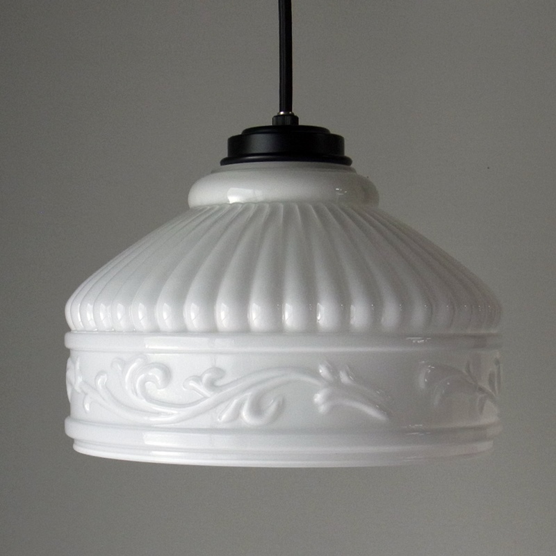 レトロペンダントライト1002 乳白 アトリエ Ansan