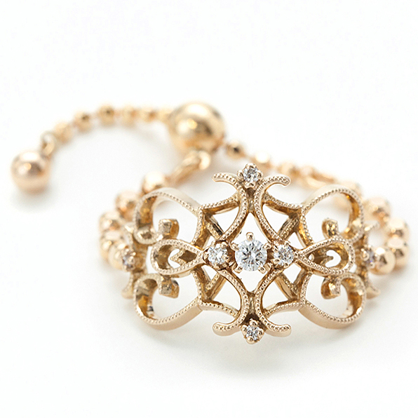 アベリ ダイヤモンド チェーンリング｜ジュエリー・時計・メガネの安心