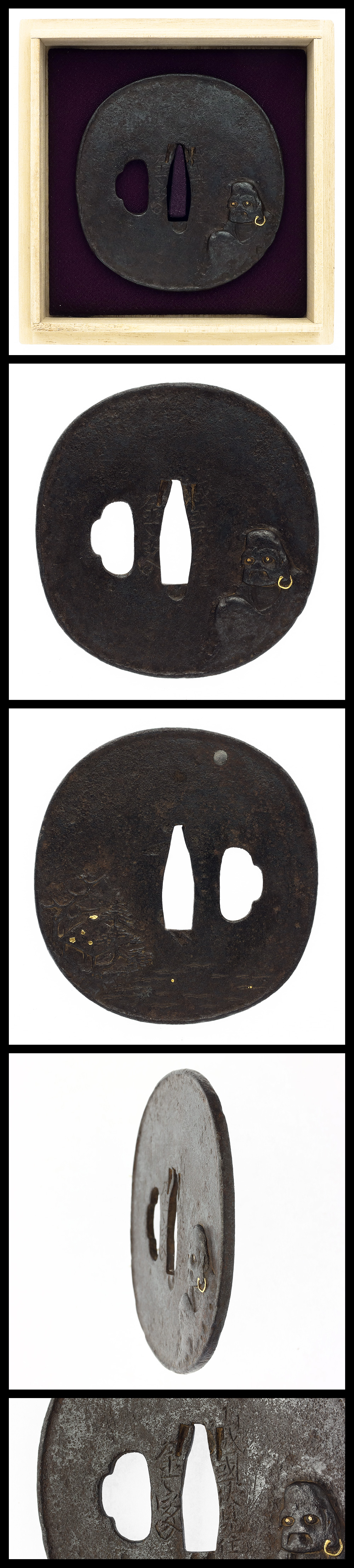 鍔: 金家（偽銘）：僧侶 | 日本刀販売の葵美術