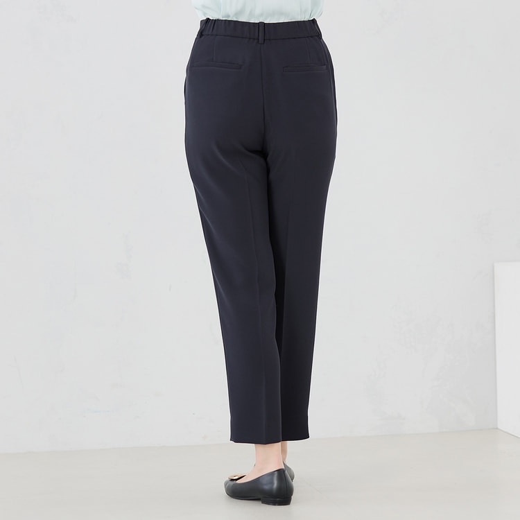 パウダリーストレッチ紺 クロップドパンツ セットアップ着用可【AOKI