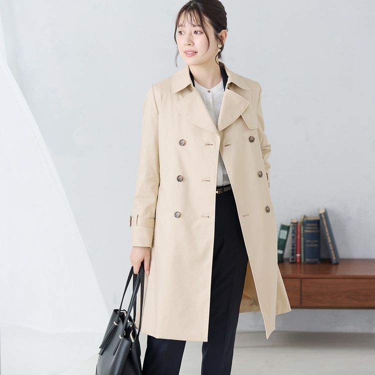 リバーシブルライナー付き はっ水 2way ベーシックトレンチコート