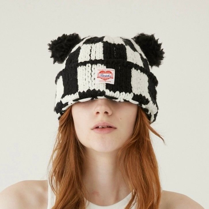 BASICKS - 【残りわずか】Checkered Flag Bear Beanie | ACRMTSM