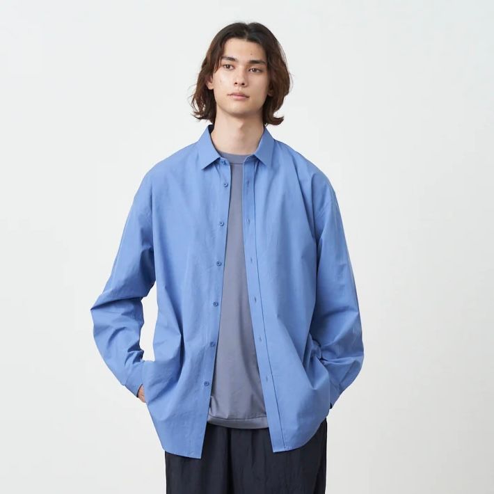 ATON - 【残りわずか】Shrink Broad Oversized Shirt | ACRMTSM ONLINE
