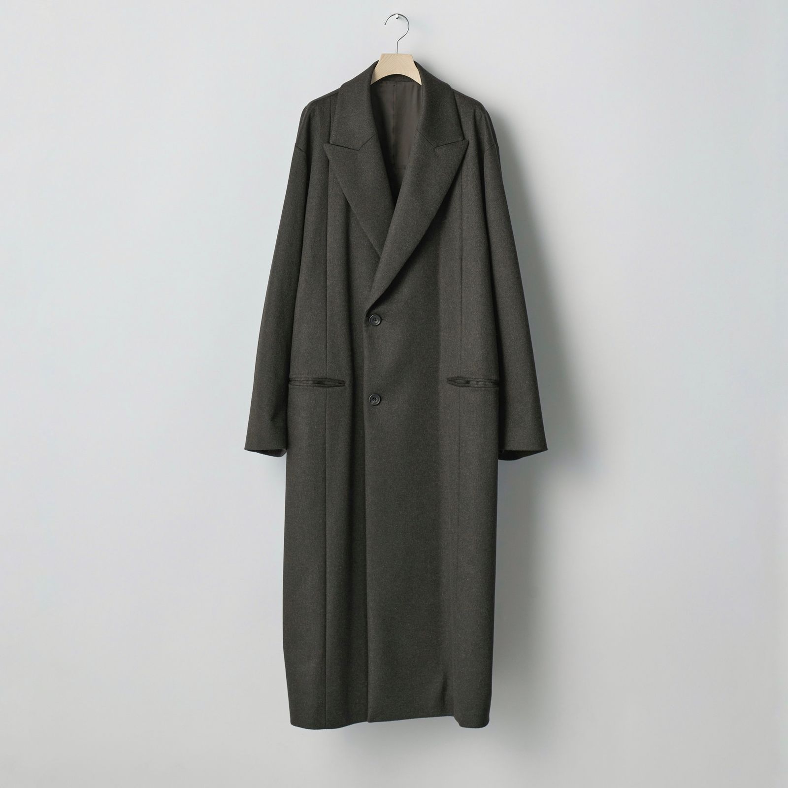 ssstein - 【残り一点】Oversized Maxi Length Peak Lapel Coat