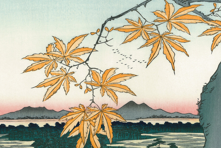 広重の浮世絵で、秋色の景色を楽しむ｜【北斎今昔】もっと知りたい