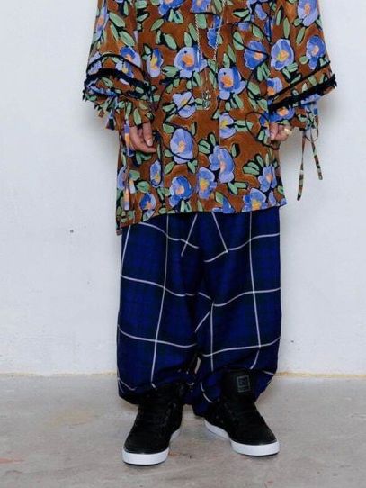 KIDILL - タータンチェック ワイドパンツ -WIDE BONDAGE PANTS BRITISH