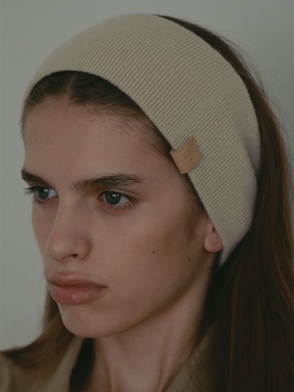 ETRE TOKYO - ウールカシミヤニットヘアバンド (LIGHT BEIGE