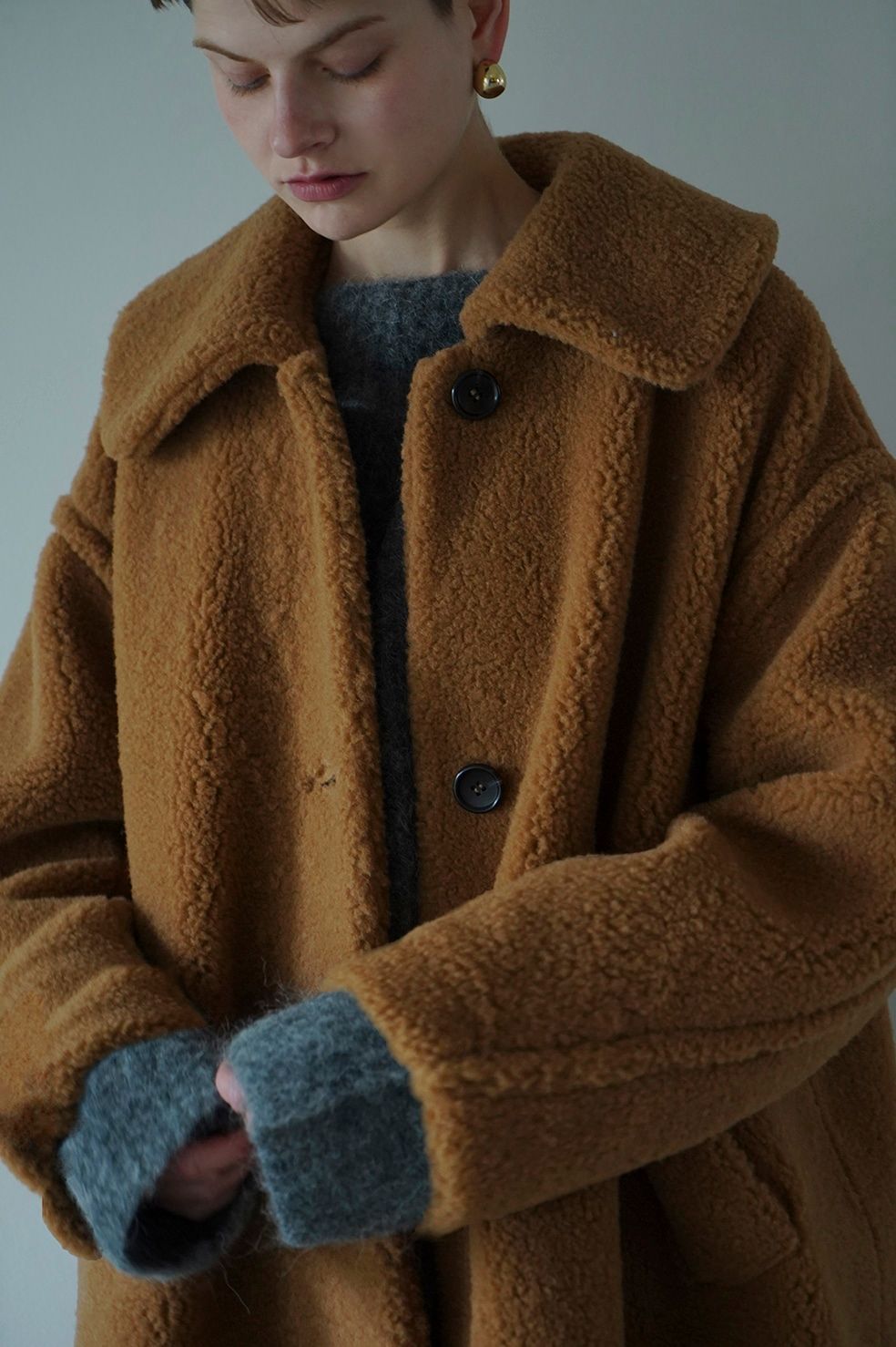 CLANE - ボリューム フレア ボア コート - VOLUME FLARE BOA COAT