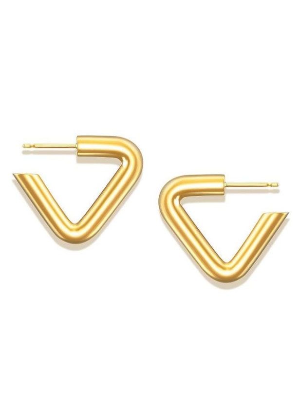 CAREERING - 【両耳用】TRIANGLE 501 YELLOW トライアングル ピアス