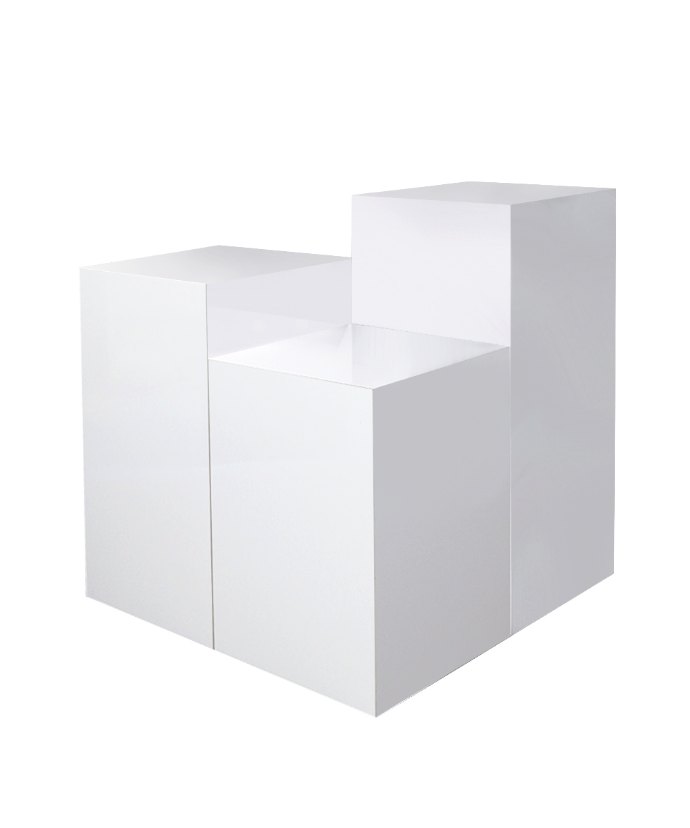 フラット ポイント台（展示台 / 白）｜テーブル・展示台 レンタルなら