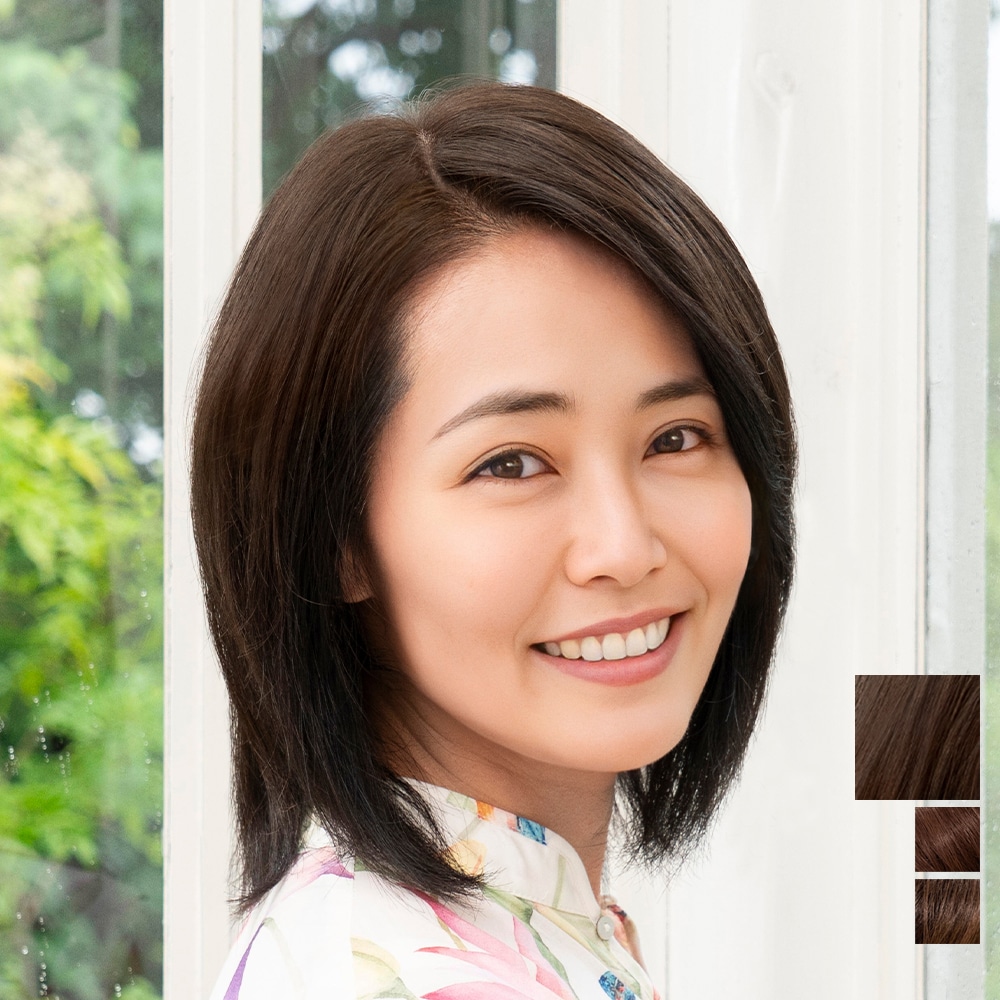 部分ウィッグ】総手植え(人毛ミックス) ナチュラル [ナチュラル