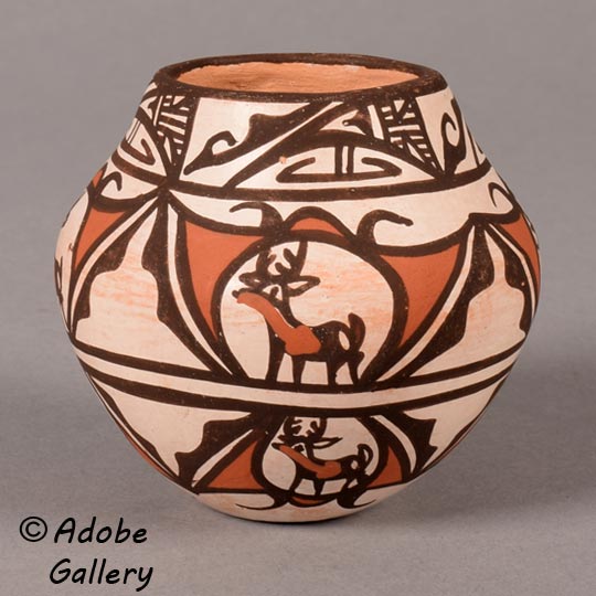 Miniature Southwest Indian Zuni Pueblo Pottery Jennie Laate