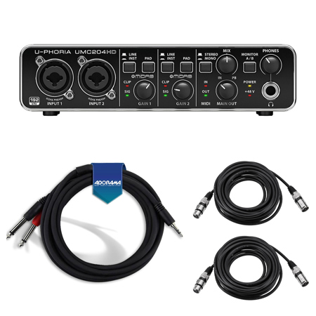 Behringer U-Phoria UMC204HD Audiophile 2x4 USB Audio/MIDI