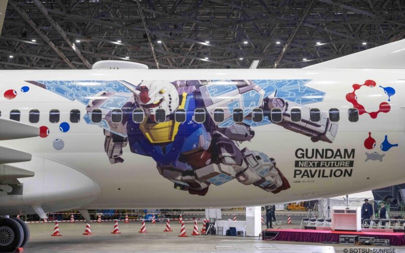 JAL unveils EXPO 2025 livery featuring Gundam giant robot