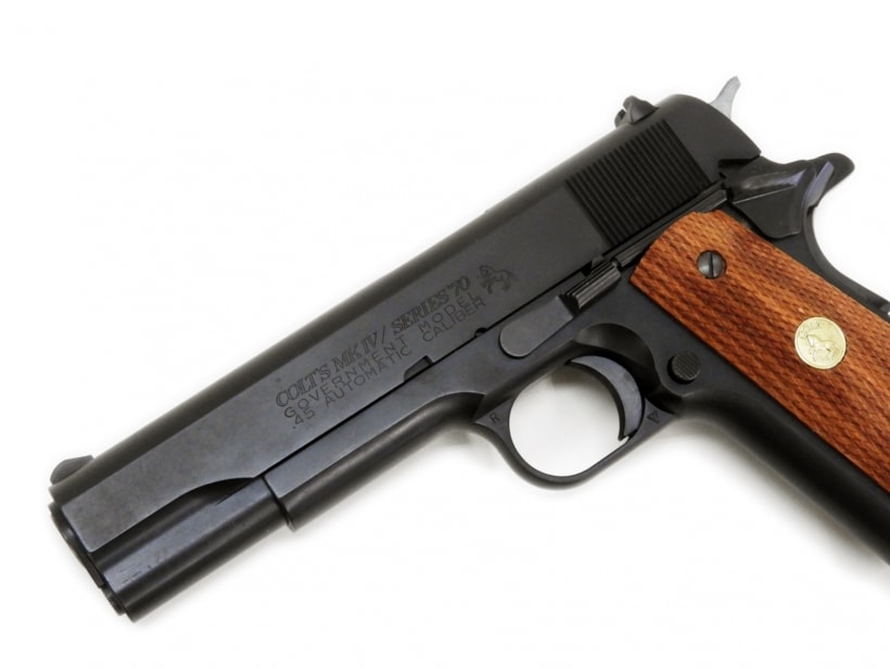 WA] コルトガバメント MKIVシリーズ70 ガンブラックver 木製グリップ